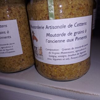 Moutarde en grain à l'ancienne aux piments